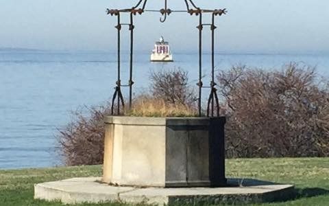 Photo of ledge light from Avery Point Campus